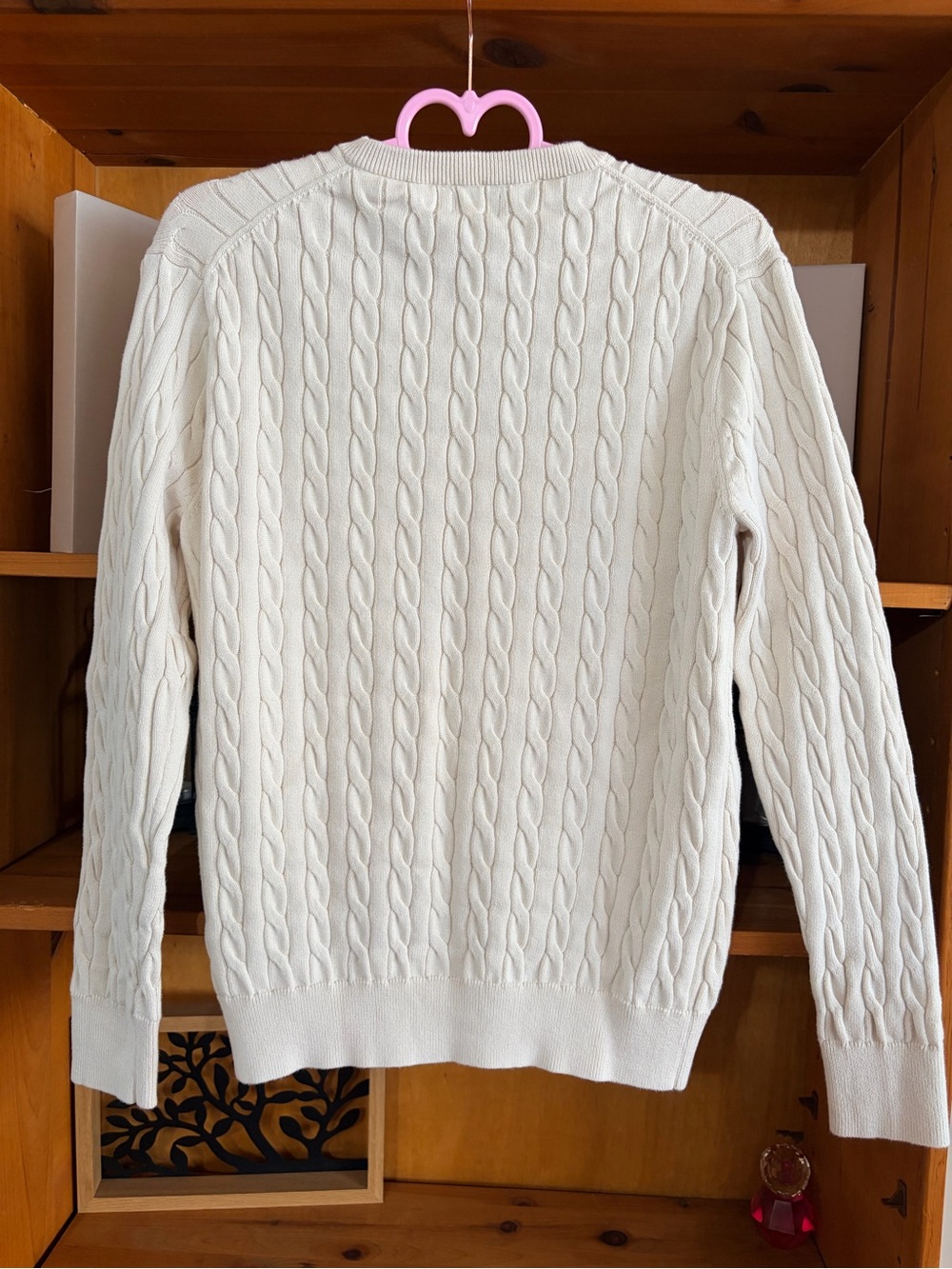 J.Crew Cable Knit Crewneck Sweater Ivory Size S Minimalist - Picture 7 of 7
